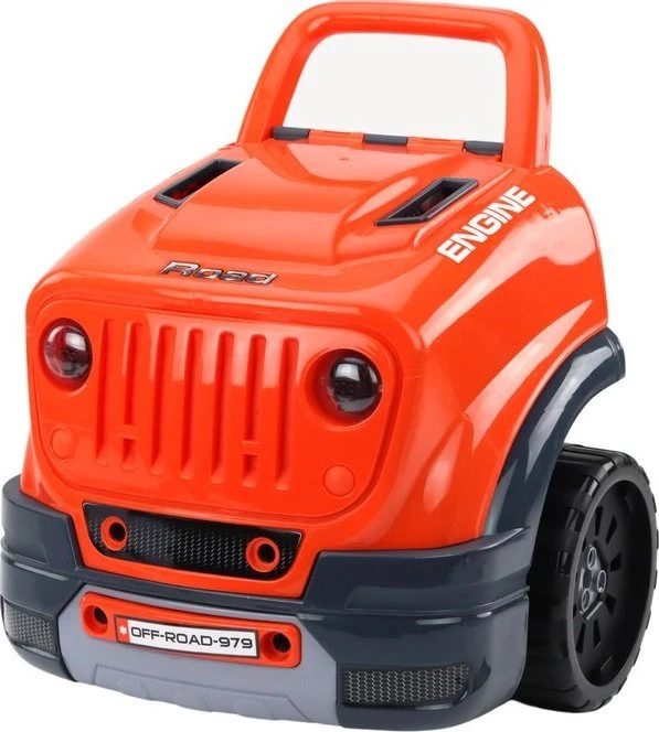 Lean Toys Vaikiškas automobilio variklio išardymo rinkinys, oranžinis