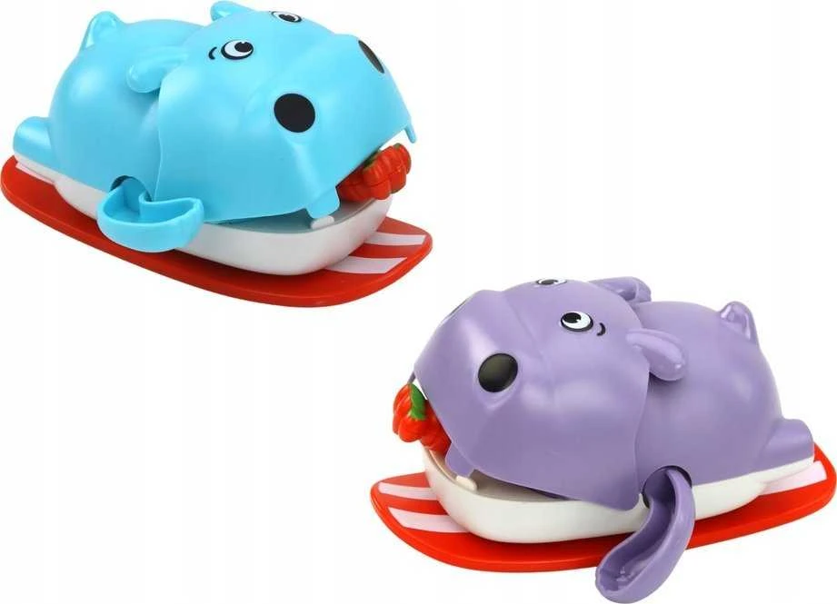 Vonios žaislas Begemotas ant banglentės Lean Toys, 1 vnt.