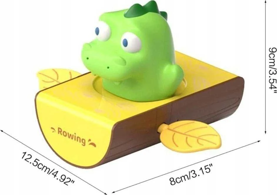 Lean Toys Žaislas voniai - dinozauras valtyje, 12.5x9x7.5 cm