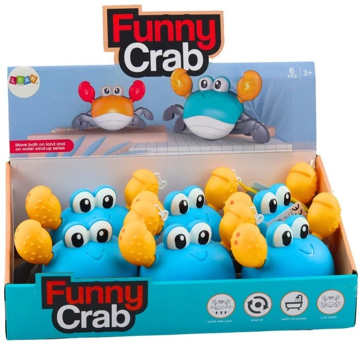 Lean Toys Vonios žaislas - mėlynas užsukamas krabas