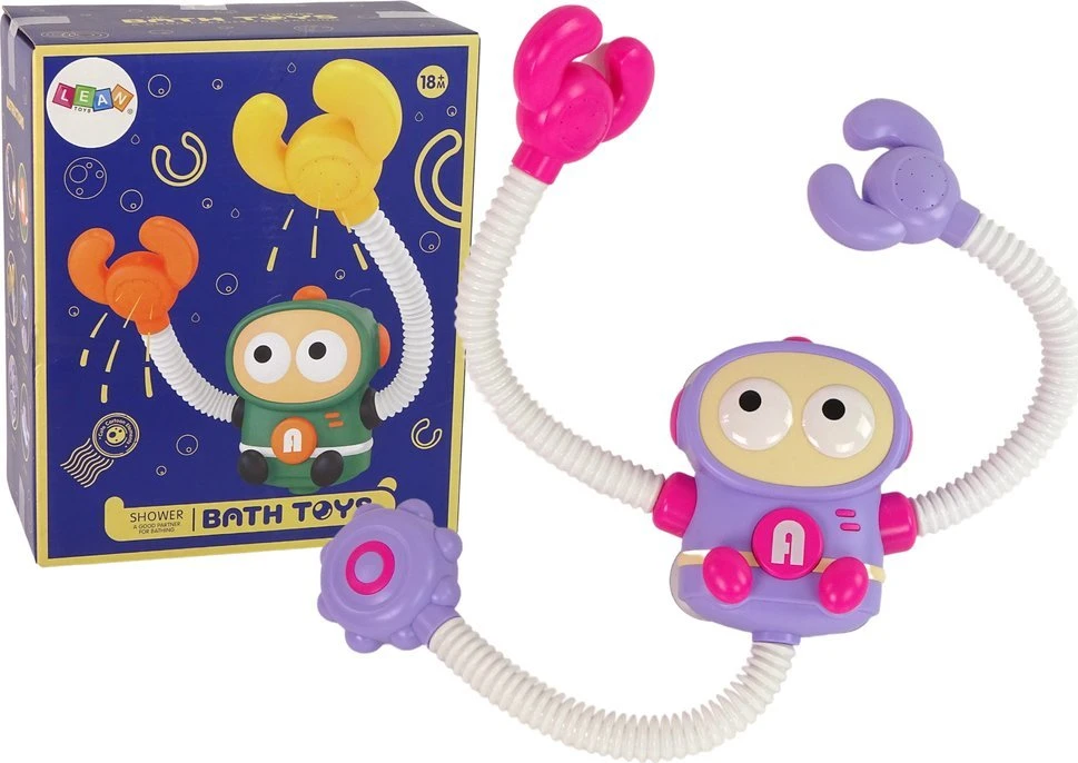 Vonios žaislas Krabas Lean Toys su dušu