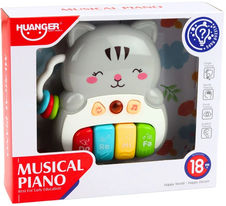 Zabawka Muzikinis pianinas pilkas