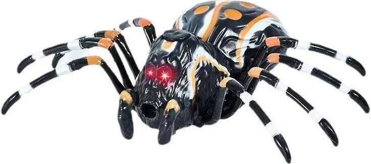 Lean Toys Nuotoliniu būdu valdomas juodas voras tarantulas