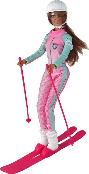 Lean Toys Lėlė Anlily slidininkė su priedais
