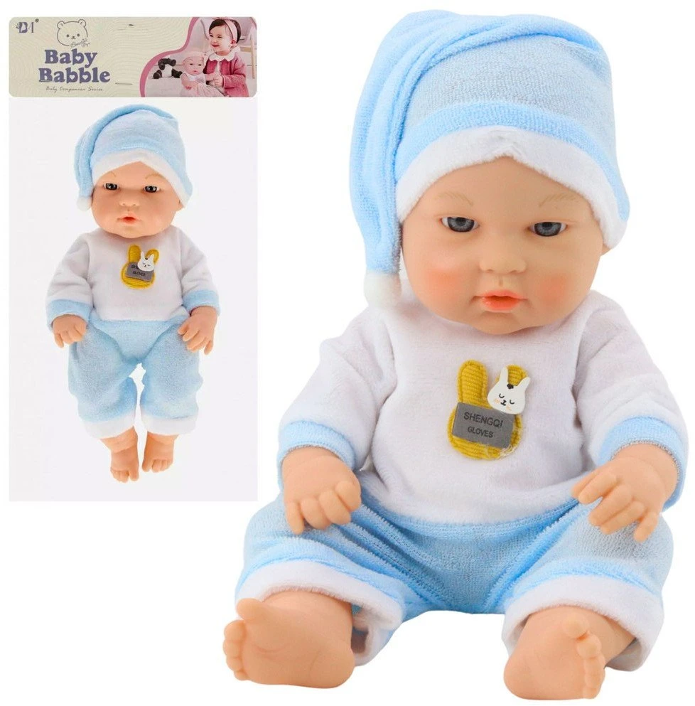 Lean Toys Lėlė kūdikis mėlyna pižama 30 cm