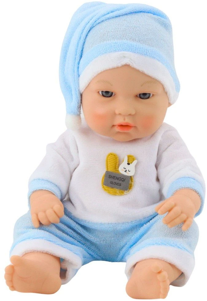 Lean Toys Lėlė kūdikis mėlyna pižama 30 cm