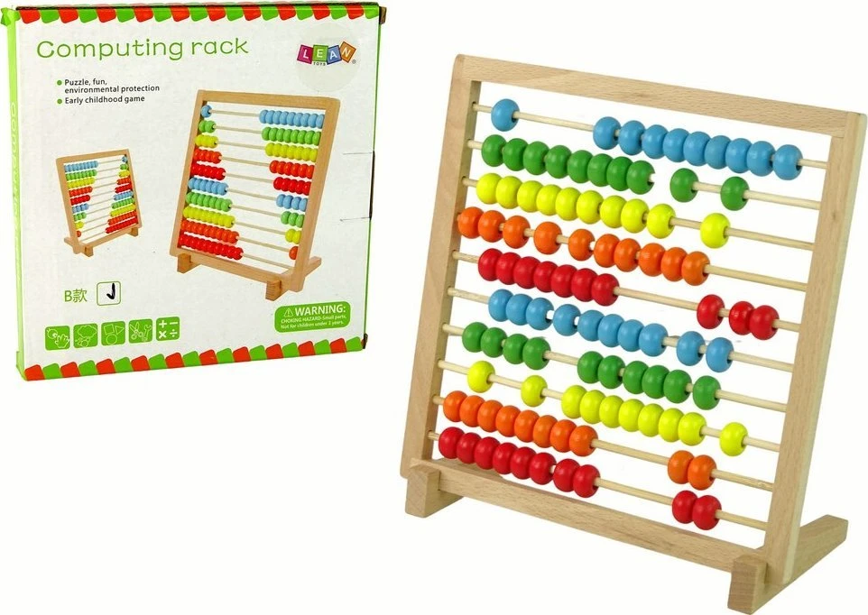 Spalvinga medine skaičiuokle Lean Toys