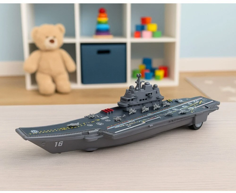 Lean Toys Karinis lėktuvnešis su šviesomis ir garsais 24 cm