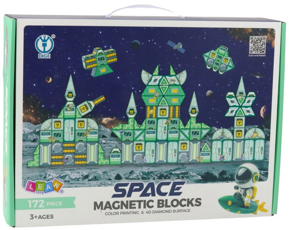 Klocki Magnetiniai konstruktoriai vaikams 172 dalys