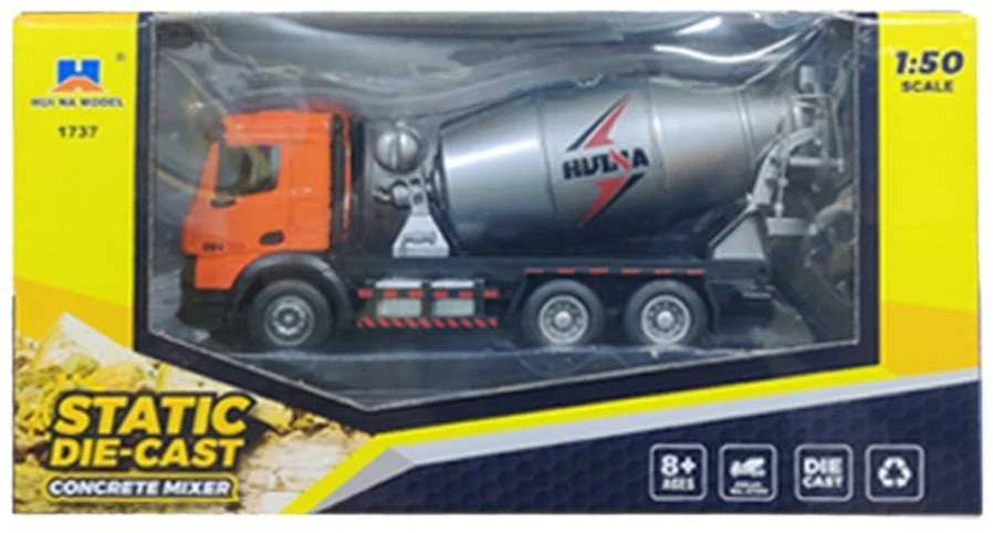 Lean Toys Oranžinis Betono maišyklė HUINA Oranžinis 1:50
