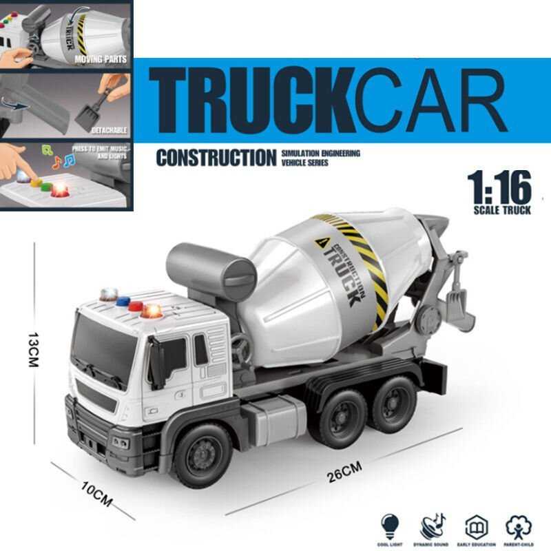 Lean Toys Žaislinis betono maišytuvas su šviesomis ir garsais