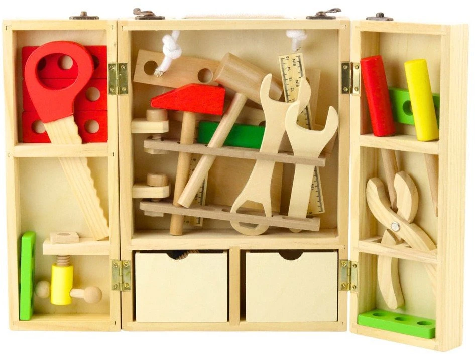 Lean Toys Medinių Įrankių Rinkinys Vaikams, 35 vnt.