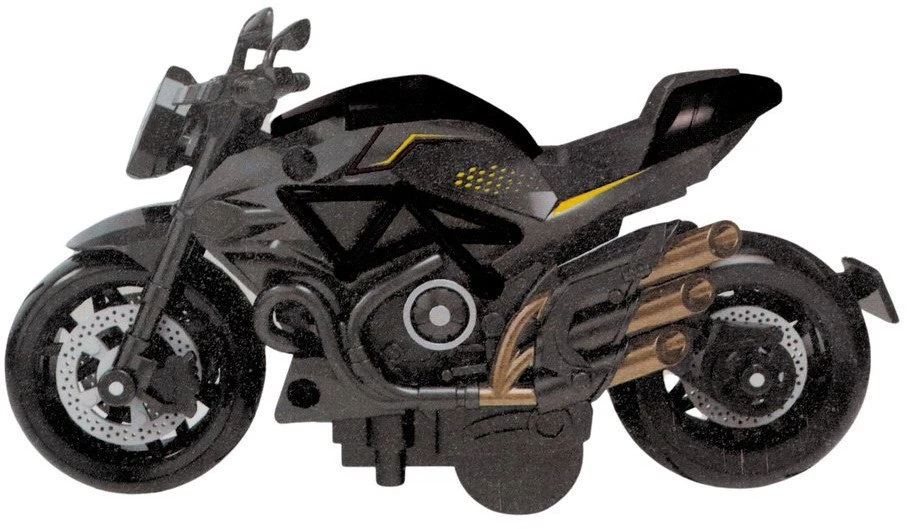Lean Toys Motociklo surinkimo varžtas metalui 1:14 „pasidaryk pats“ aukso elementai Juodas