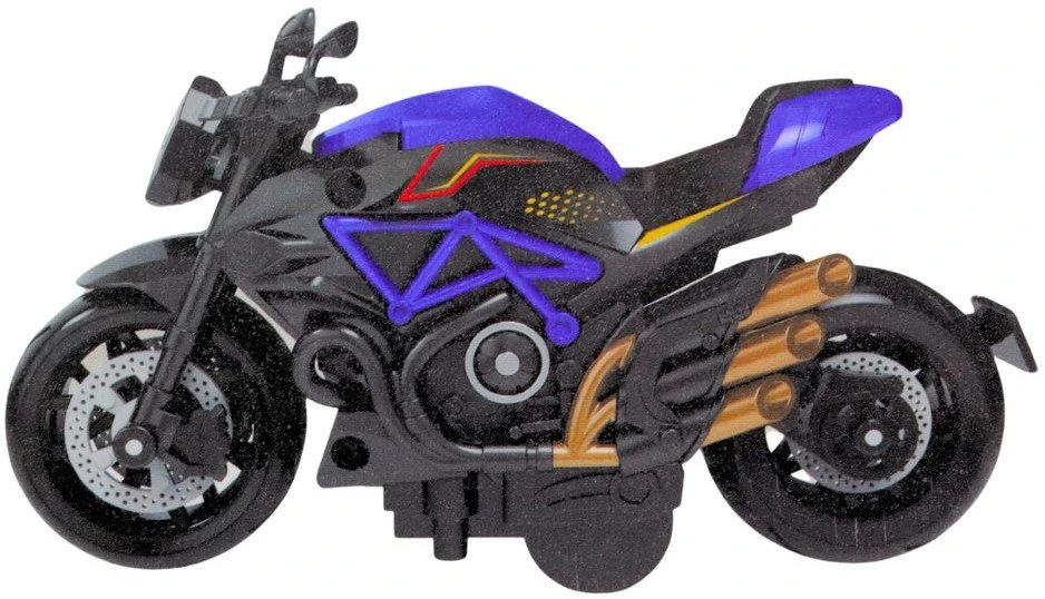 Lean Toys Motociklo surinkimo rinkinys 1:14 mastelis, juoda ir mėlyna