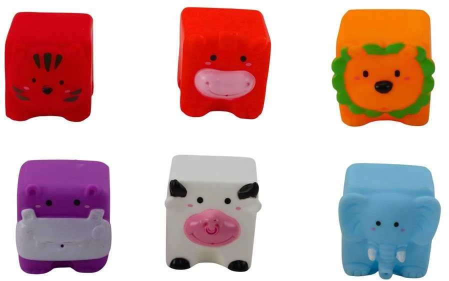 Lean Toys Minkšti vonios kubeliai gyvūnų formos