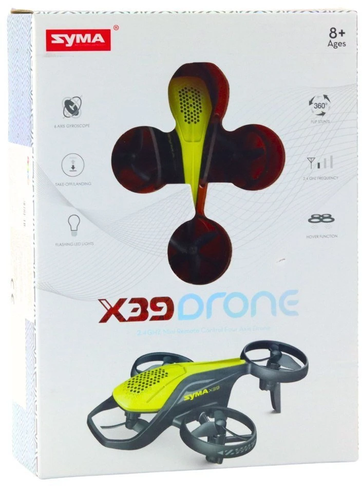 Lean Toys Mini dronas Syma X39 keturių ašių 12.4x10 cm