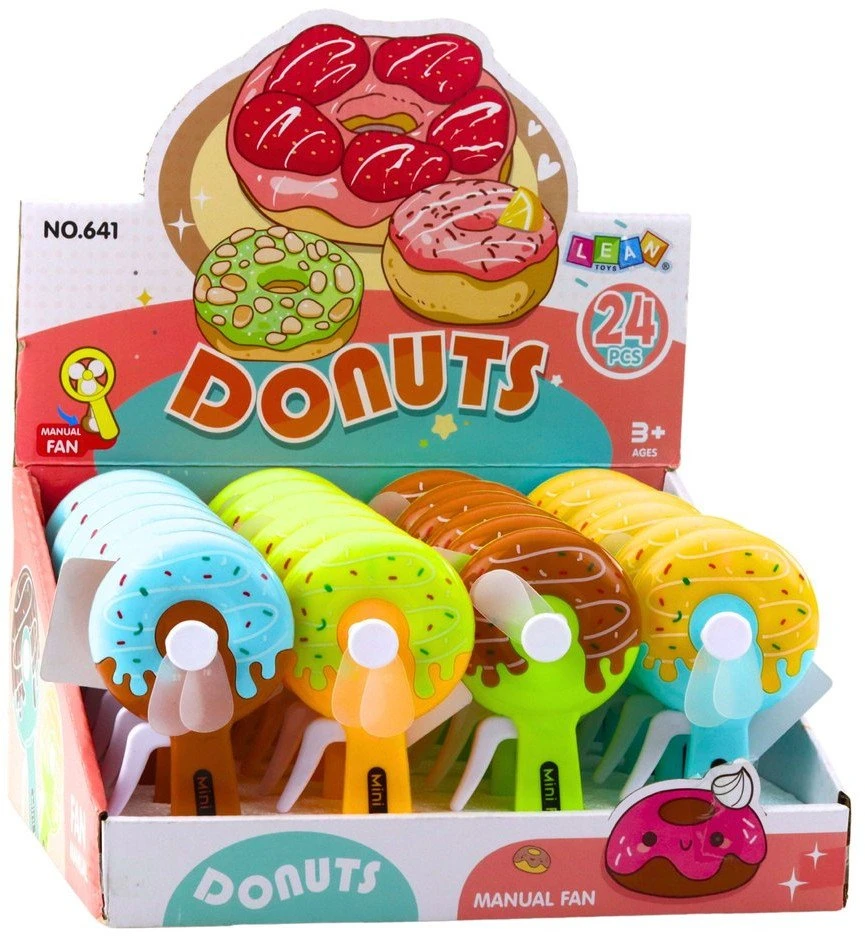 Lean Toys Rankinis vėjo malūnėlis „Donut“, 14 cm