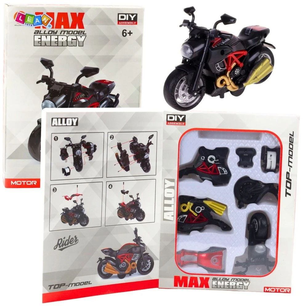 Lean Toys Motociklo modelis 1:14 raudonas