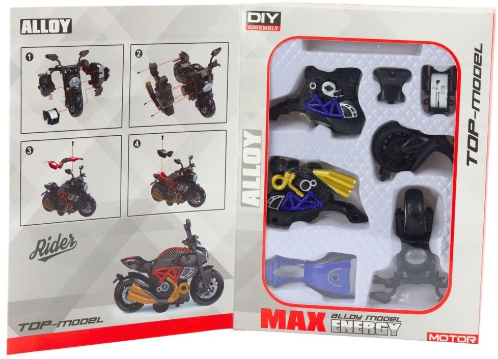 Lean Toys Motociklo Modelis 1:14 Mėlynas Surinkimui