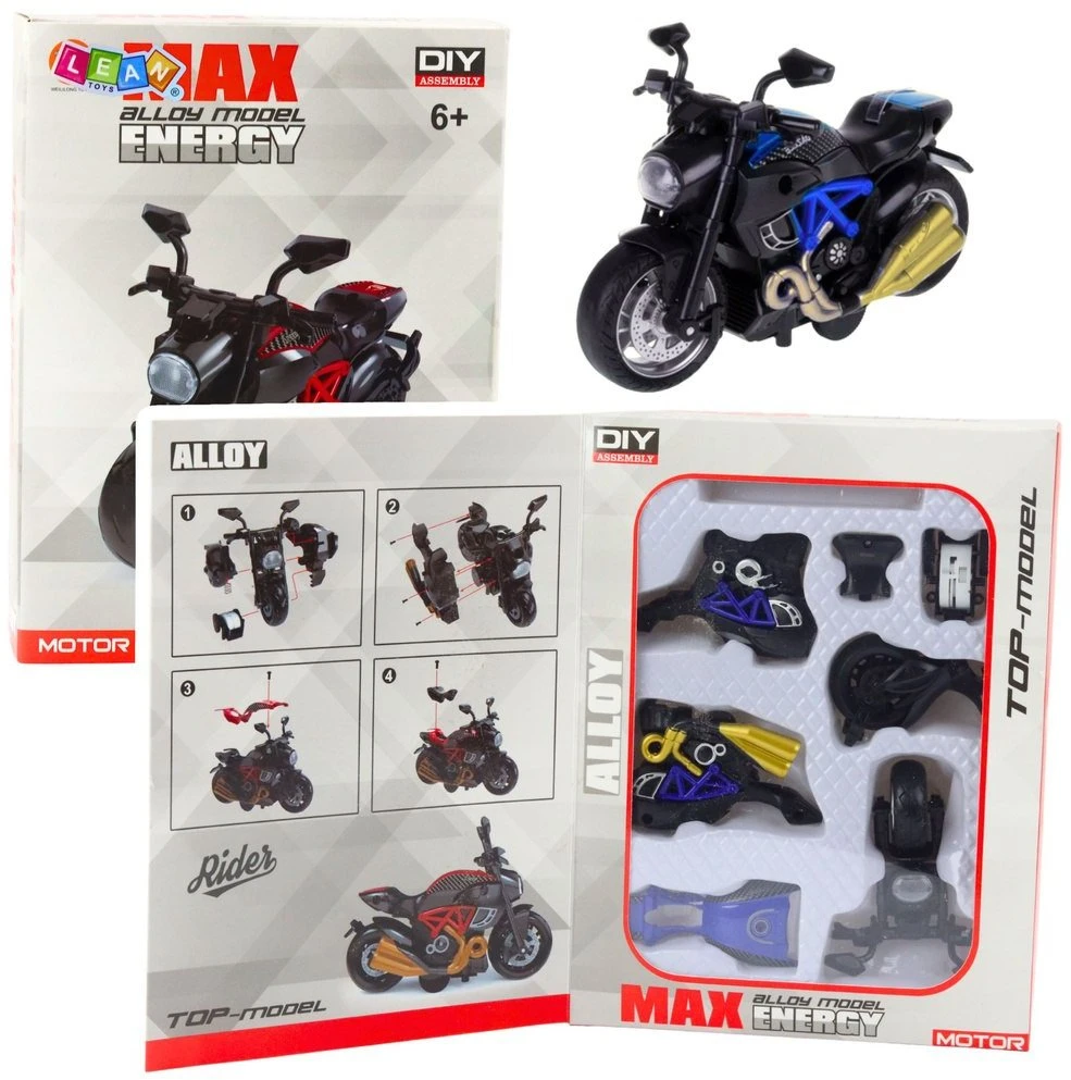 Lean Toys Motociklo Modelis 1:14 Mėlynas Surinkimui