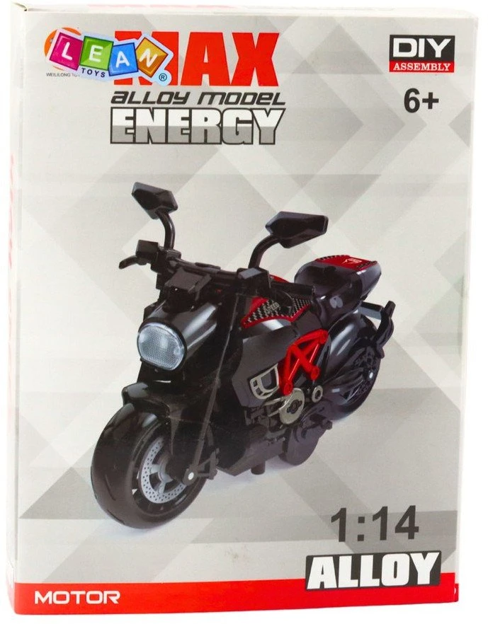 Lean Toys Motociklo modelis 1:14 raudonas