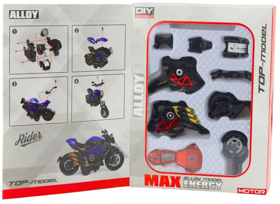 Lean Toys Motociklo modelis surinkimui 1:14 oranžinis