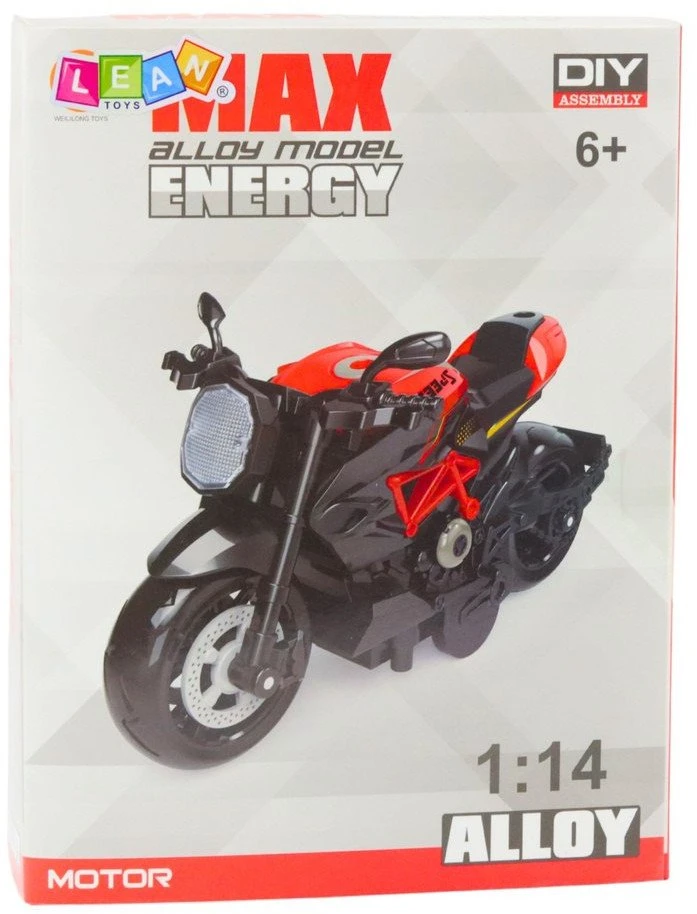 Lean Toys Motociklo modelis surinkimui 1:14 oranžinis