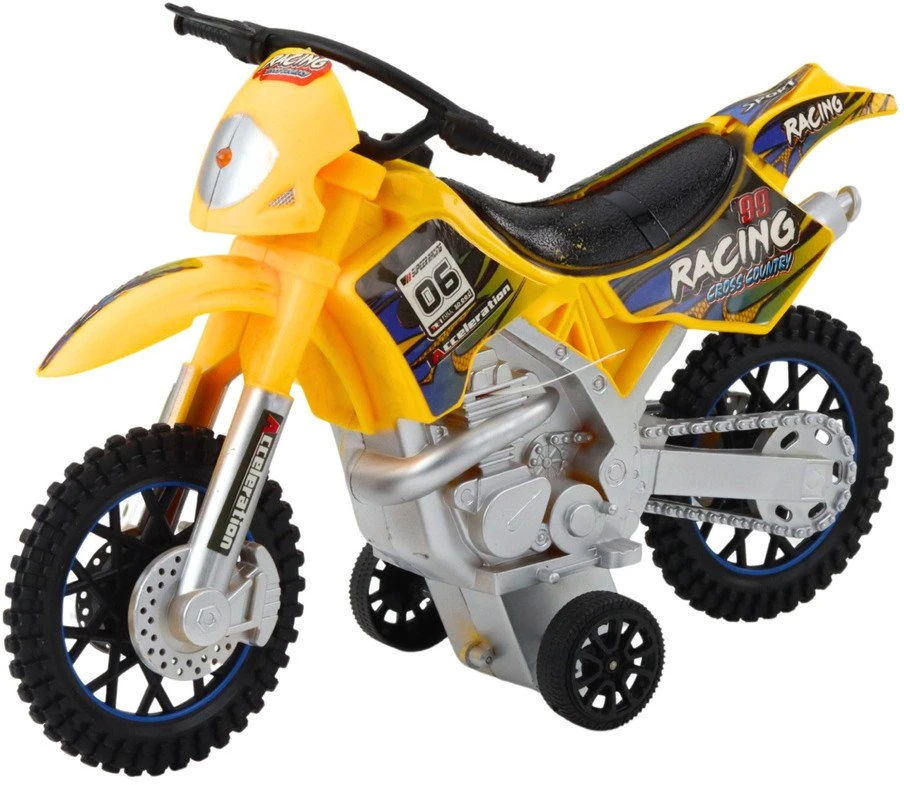 Lean Toys Žaislinis krosinis motociklas su šviesomis ir garsais, 27 x 16.5 x 9.5 cm