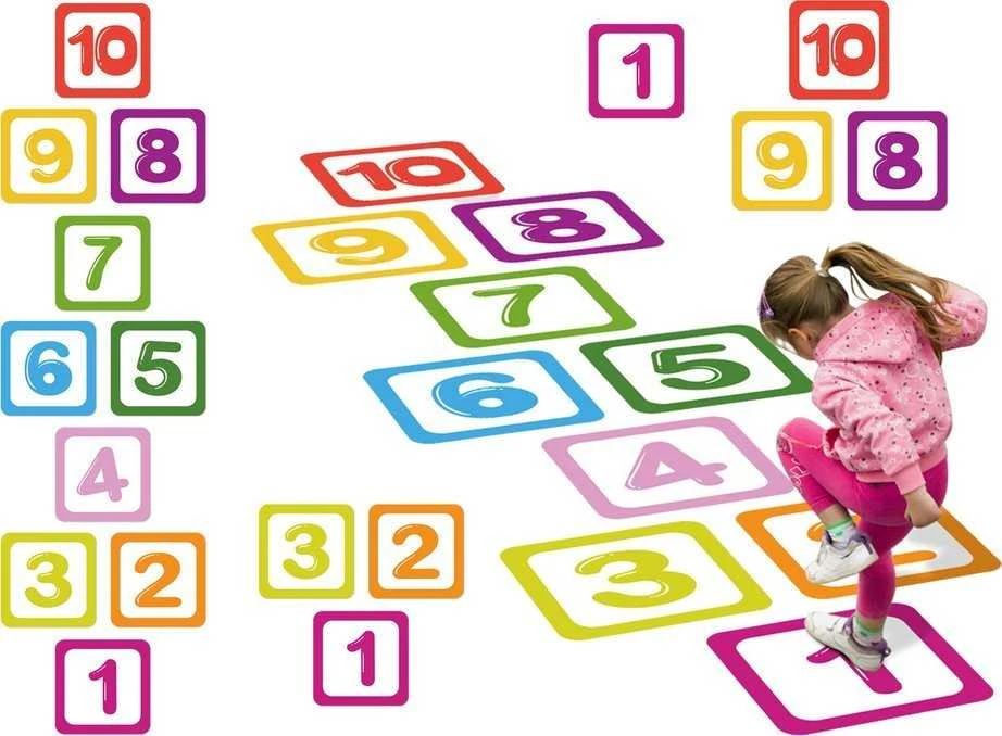 Lean Toys Grindų lipdukai su skaičiais nuo 1 iki 10
