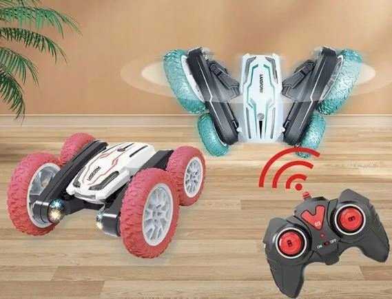 Lean Toys LeanToys Ratinis automobilis su nuotolinio valdymo pultu 360 raudonas
