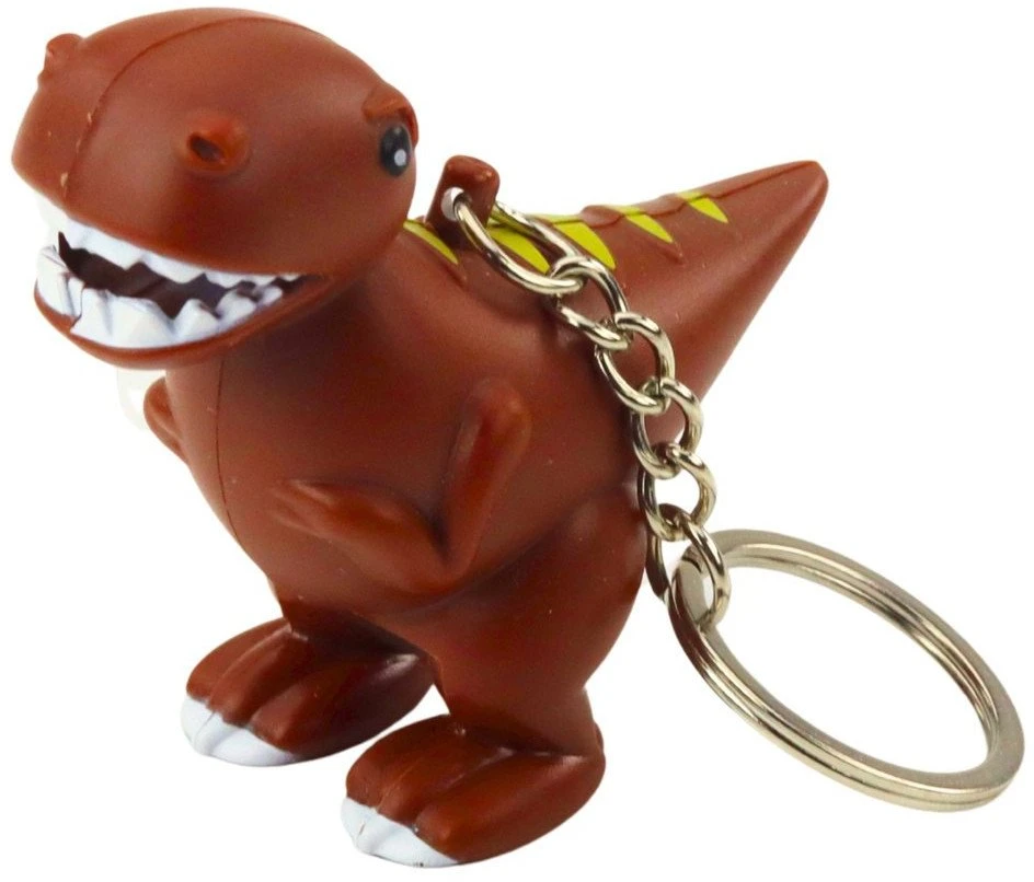 Lean Toys Dinozauras LED Raktų Pakabukas su Garsu, 6x5.5 cm