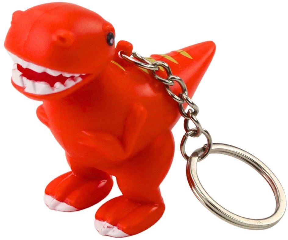 Lean Toys Dinozauras LED Raktų Pakabukas su Garsu, 6x5.5 cm