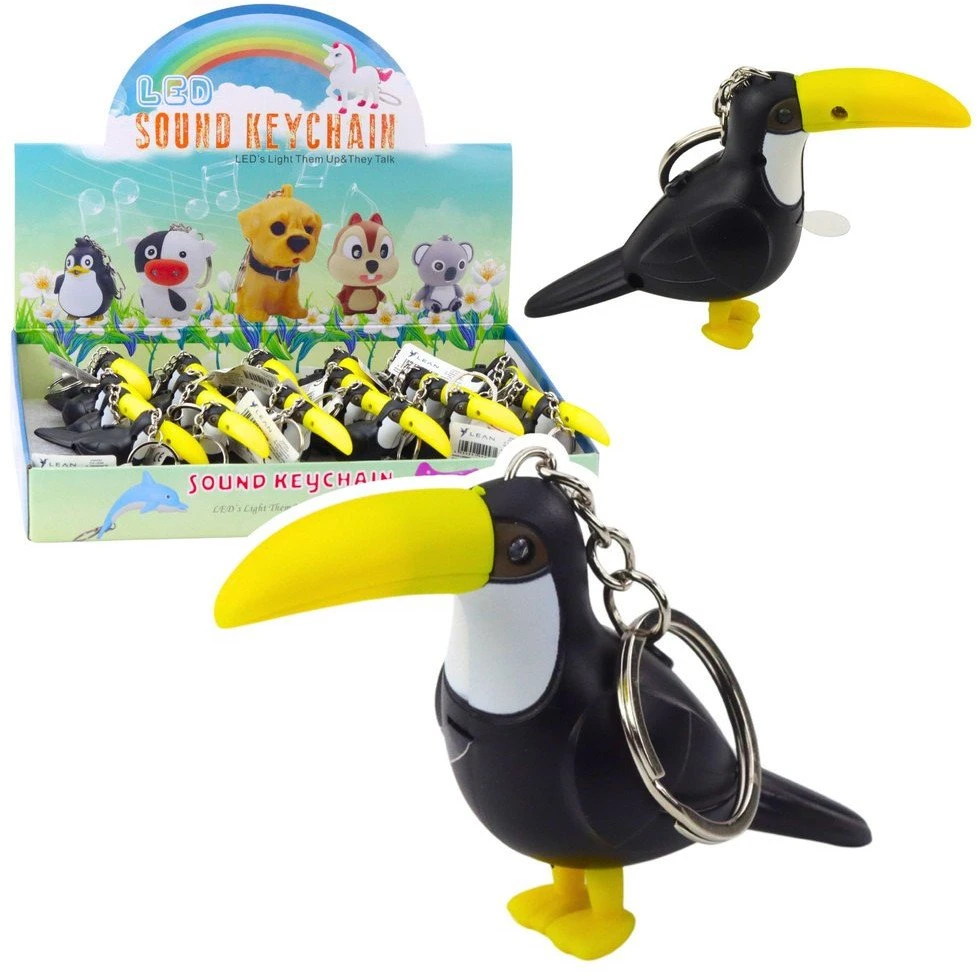 Lean Toys LED Paukštis Pakabukas Su Garsu