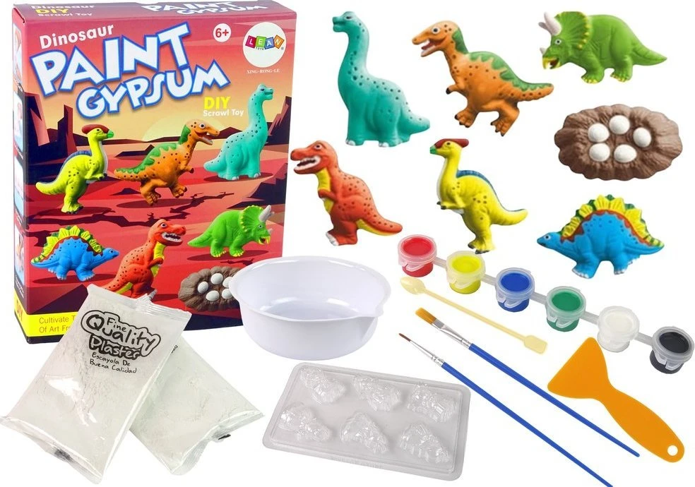 Zestaw Pasidaryk pats rinkinys iš gipso Dinozaurai