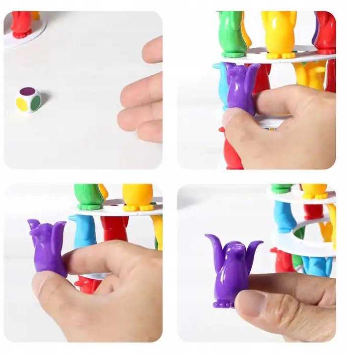 Lean Toys LeanToys Stalo žaidimas „Pingvinai ant bokšto“ nuo 3 metų