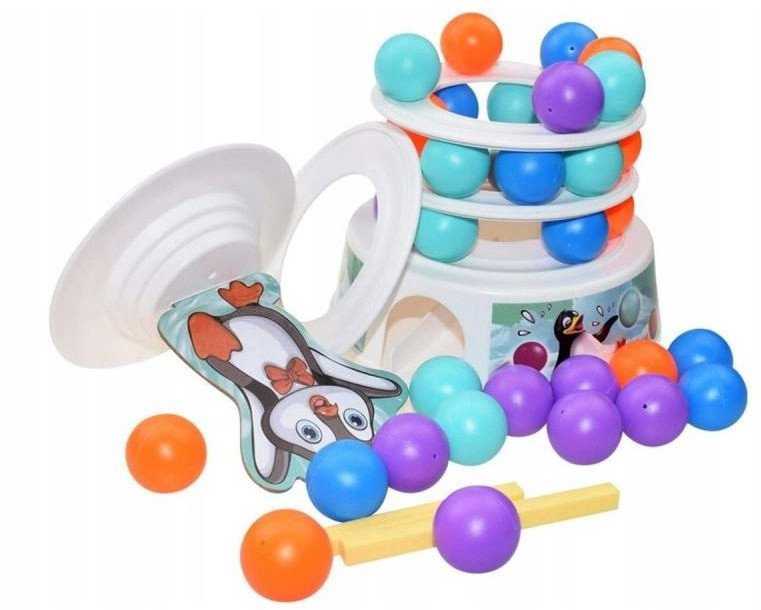 Lean Toys LeanToys Stalo žaidimas „Pingvinai ant bokšto“ nuo 3 metų