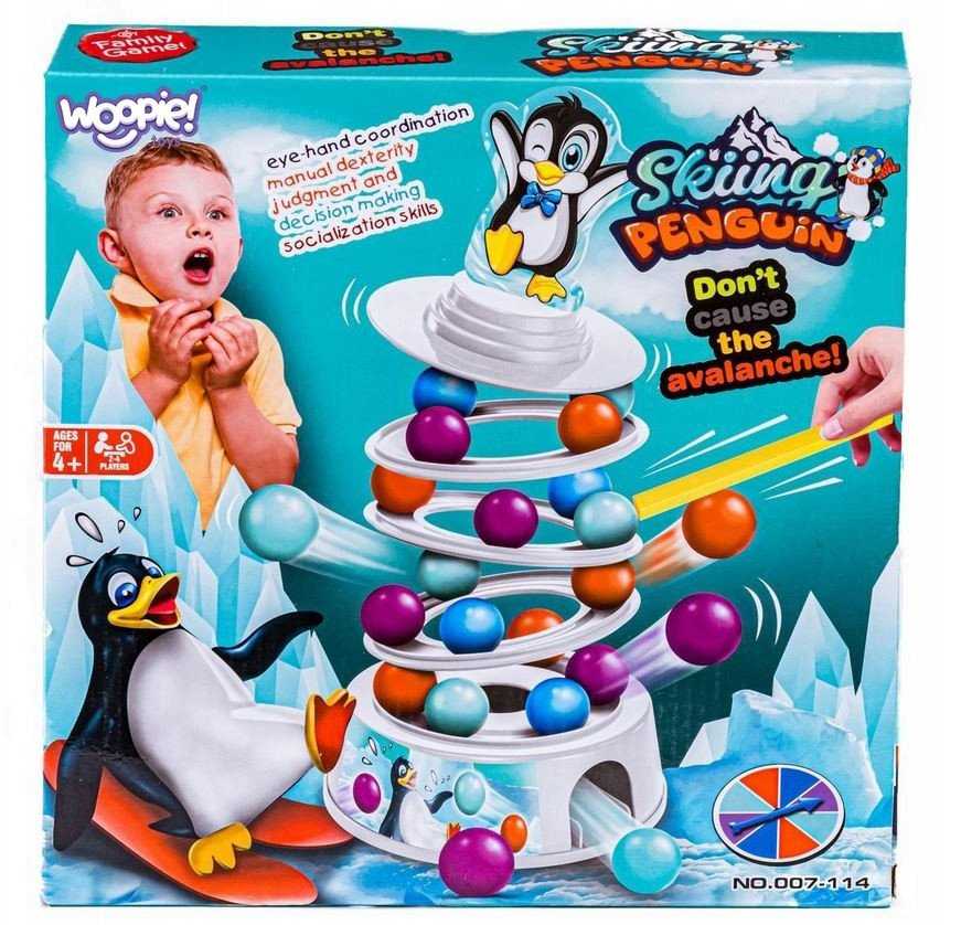 Lean Toys LeanToys Stalo žaidimas „Pingvinai ant bokšto“ nuo 3 metų
