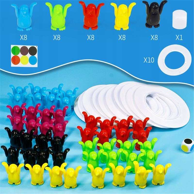 Lean Toys LeanToys Stalo žaidimas „Pingvinai ant bokšto“ nuo 3 metų