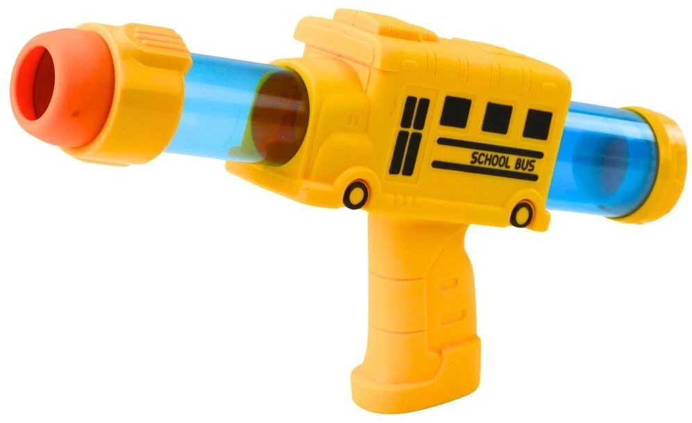 Lean Toys Putplasčio kamuoliukų šautuvas autobusėlis 26.5 cm