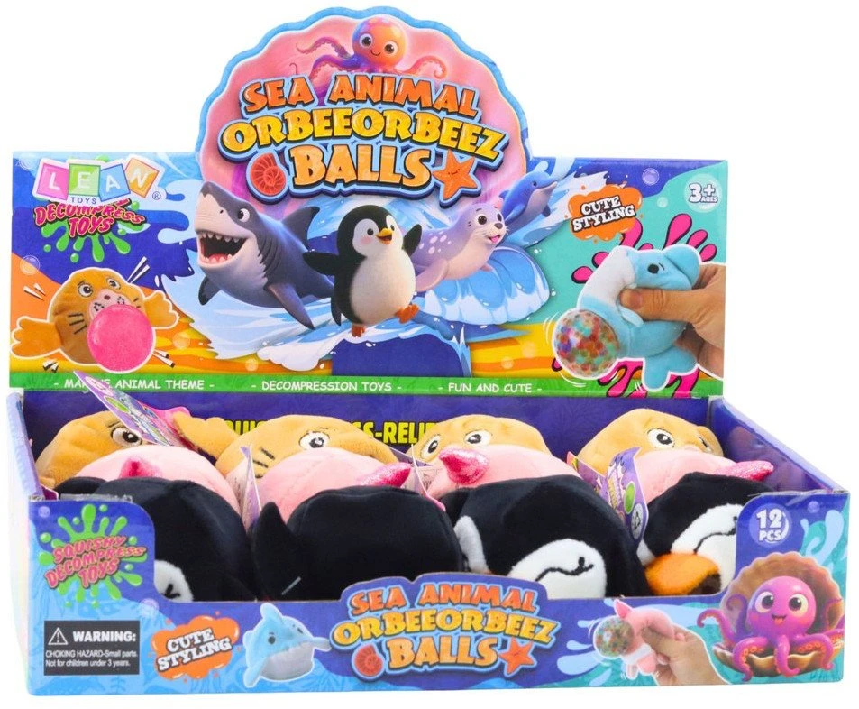 Lean Toys Minkštas pliušinis žaislas su vandens rutuliukais, 6 cm
