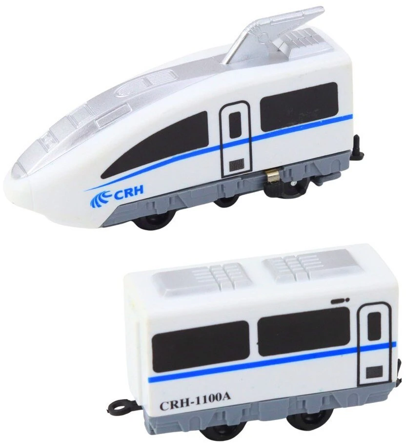 Lean Toys Elektrinis traukinys City Express su 13 dalių bėgiais