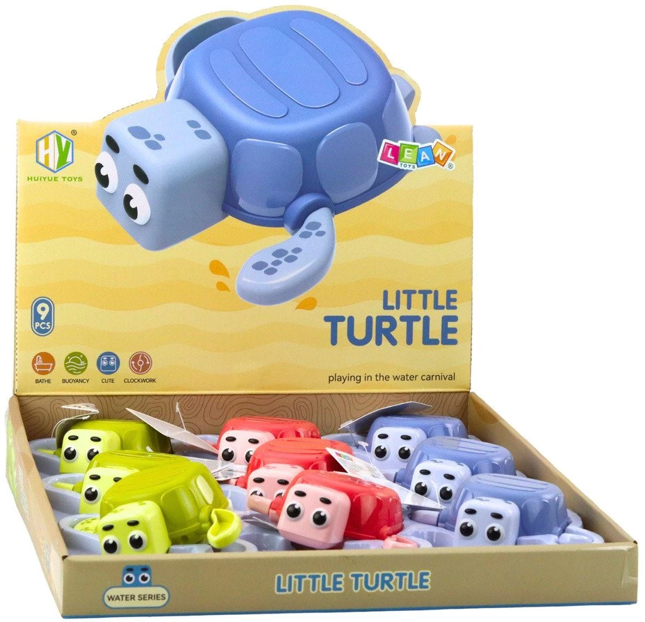 Lean Toys Vėžliukas su Mechanizmu Maudynėms, 10x11x4 cm
