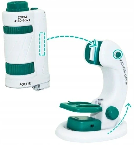 Lean Toys Mikroskopas vaikams su priedais 60X/180X
