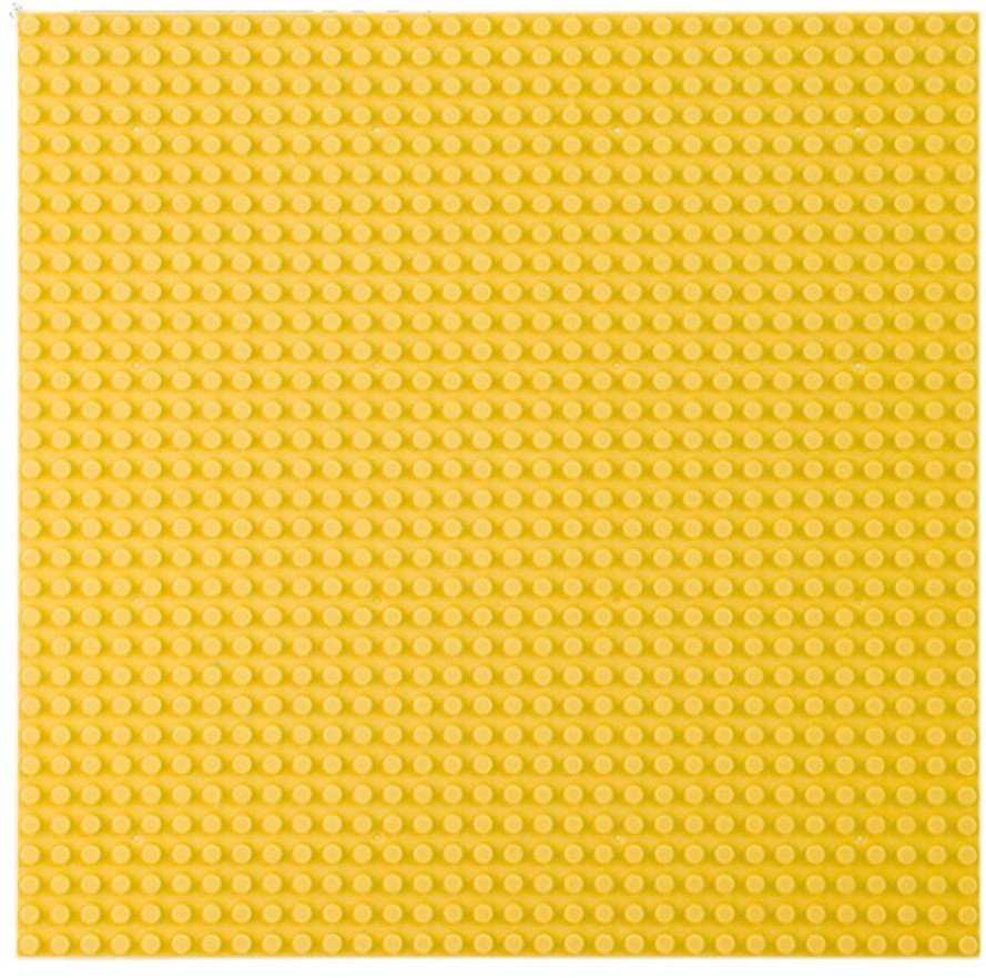 Lean Toys Konstruktoriaus pagrindas- plokštė 40x40 cm geltona