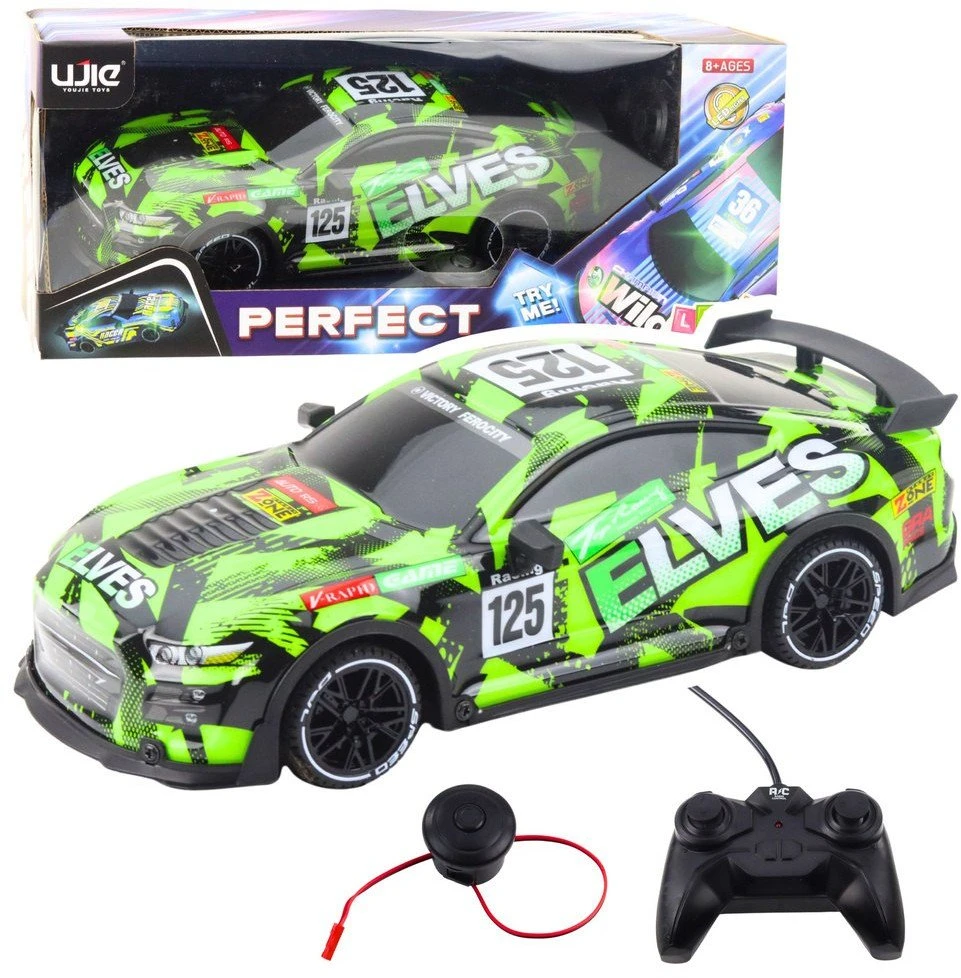 Lean Toys Nuotoliniu būdu valdomas sportinis automobilis, žalias, 25 cm