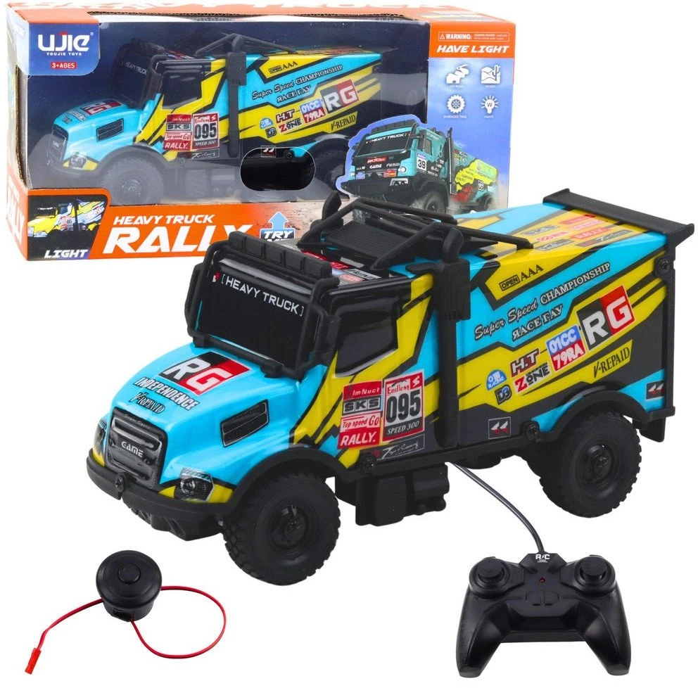Lean Toys Nuotoliniu būdu valdomas sunkvežimis su garso signalu