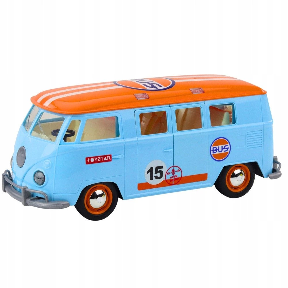Lean Toys Žaislinis Retro Mikroautobusas su Šviesomis ir Garsu, 26.5x11x10.5 cm