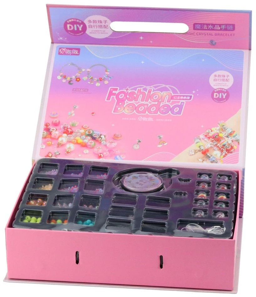 Lean Toys Karoliukų ir Pakabukų Rinkinys Papuošalų Kūrimo Rinkinys