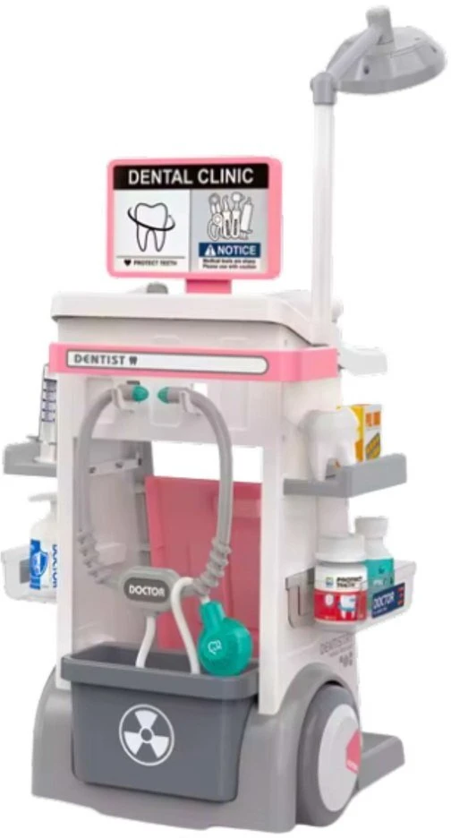 Lean Toys Dantisto rinkinys su medicininiu vežimėliu, 26 dalys