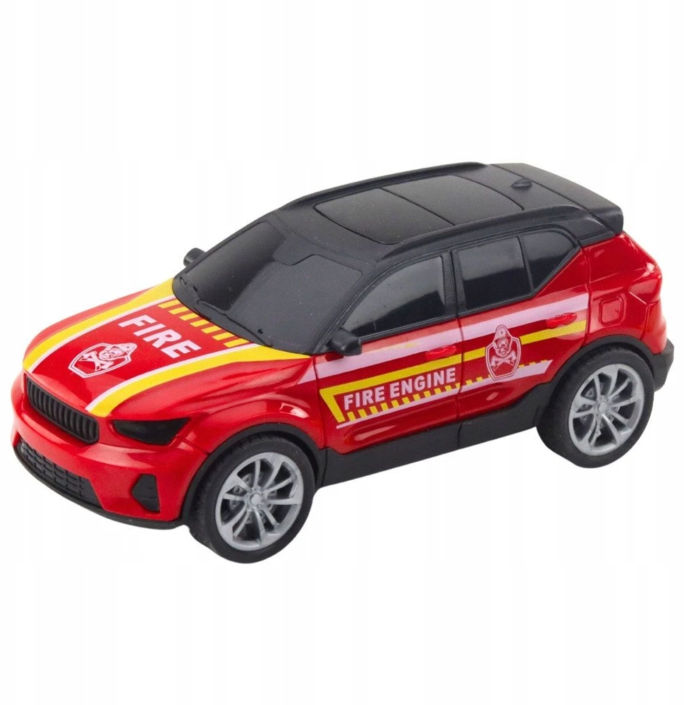 Lean Toys Gaisrinės sraigtasparnis ir automobilis su šviesomis ir garsu